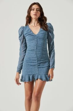 Long Sleeve Ruched Center Dress -Dresses Sales Store ADR101034 BLUEDITSY 2