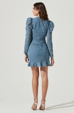 Long Sleeve Ruched Center Dress -Dresses Sales Store ADR101034 BLUEDITSY 3