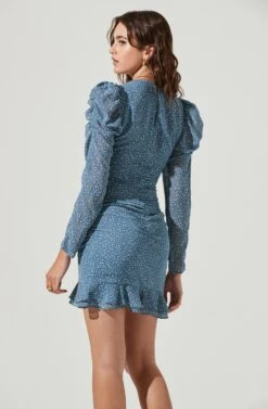 Long Sleeve Ruched Center Dress -Dresses Sales Store ADR101034 BLUEDITSY 4