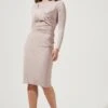Long Sleeve Twist Front Dress