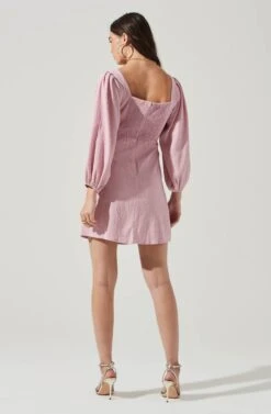 Center Cutout Wrap Skirt Mini Dress -Dresses Sales Store ADR101202 PINK 6