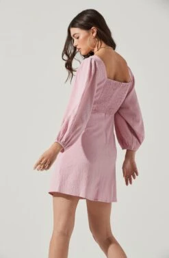 Center Cutout Wrap Skirt Mini Dress -Dresses Sales Store ADR101202 PINK 7