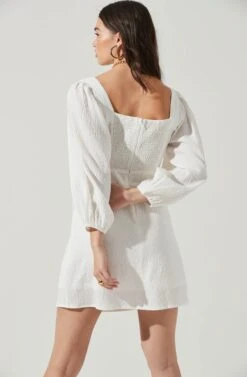 Center Cutout Wrap Skirt Mini Dress -Dresses Sales Store ADR101202 WHITE 8