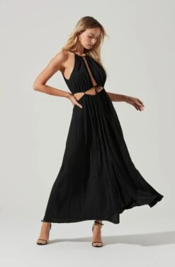 Midriff Cutout Maxi Dress