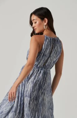 Mid Cutout Sleeveless Maxi Dress -Dresses Sales Store ADR101276 BLUESNAKE 1032