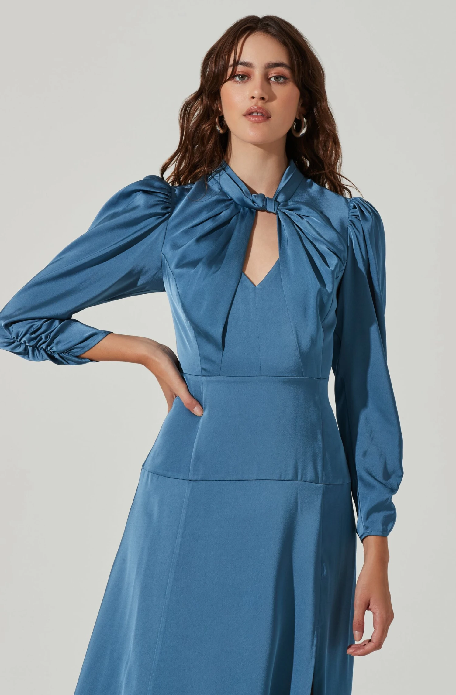 Twist Mock Neck Midi Dress 8 Twist Mock Neck Midi Dress - Image 8