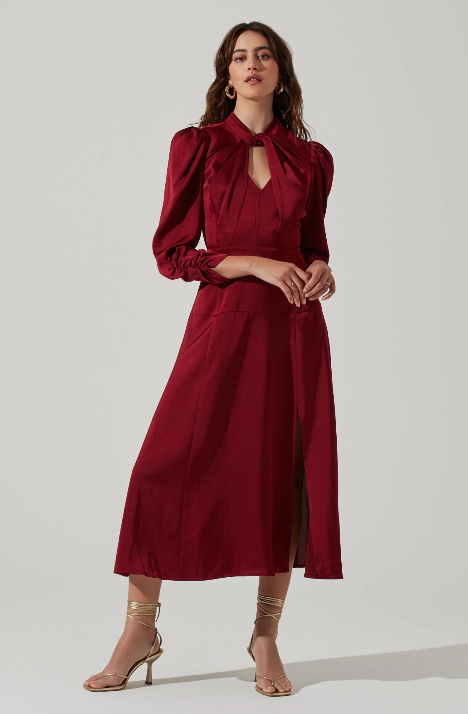 Twist Mock Neck Midi Dress 13 Twist Mock Neck Midi Dress - Image 13