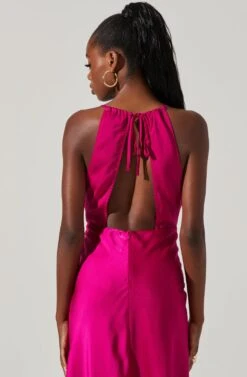 Ruched Bust Maxi Dress -Dresses Sales Store ADR101433 FUCHSIA 4