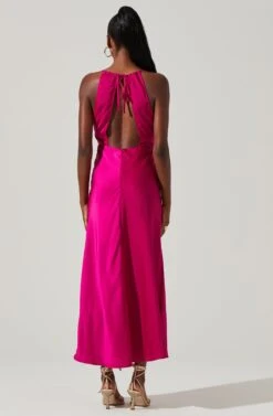 Ruched Bust Maxi Dress -Dresses Sales Store ADR101433 FUCHSIA 5