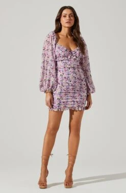 Ls Ruched Skirt Dress