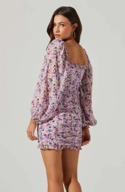 Ls Ruched Skirt Dress -Dresses Sales Store ADR101445C PURPLEFUCHSIAFL 3 8d02dd66 60f0 4c27 b13b 274c90f70ad0