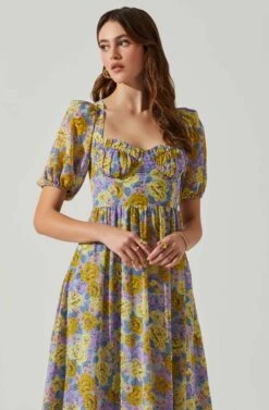 Dresses Sales Store -Dresses Sales Store ADR101552 GOLDPURPLEFLORAL 4