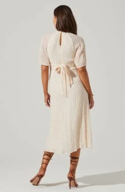 Cross Bust Tie Back Midi Dress -Dresses Sales Store ADR101563 CREAM 5