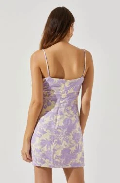 Keyhole Wrap Floral Mini Dress -Dresses Sales Store ADR101709 LAVENDERFLORAL 5