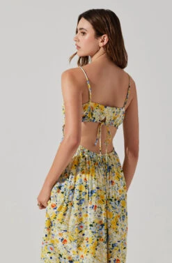 Open Back Floral Midi Dress -Dresses Sales Store ADR101751 YELLOWBLUEABSTRACT 6