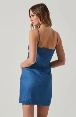 Side Ruched Mini Dress -Dresses Sales Store ADR101762 INDIGO 5