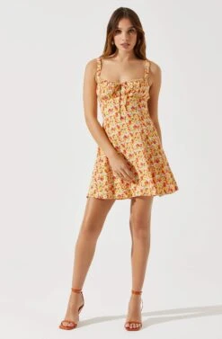 Sweetheart Neck Open Back Mini Dress -Dresses Sales Store ADR101821 YELLOWREDDITSY 1