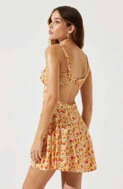 Sweetheart Neck Open Back Mini Dress -Dresses Sales Store ADR101821 YELLOWREDDITSY 6