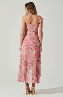 Camelia Floral Midi Dress -Dresses Sales Store ADR101861C PINKGREENFLORAL 6
