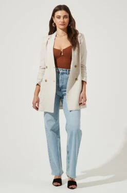 Linen Blazer Dress -Dresses Sales Store ADR95272 NATURAL 1 e84735c0 3a7e 4725 b39d 6bd21d145be8