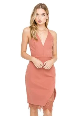 Peeking Lace Bodycon Dress