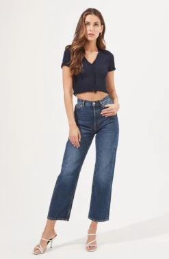 Charmaine Knit Top -Dresses Sales Store AMB WS 191 NAVY 1