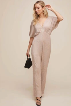 Metallic Dolman Jumpsuit