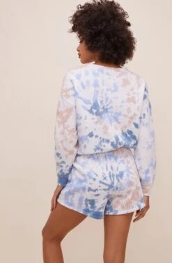 Prism Tie Dye Sweatshort -Dresses Sales Store AP7199 BLUE PINKTIEDYE 6