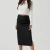 Hi Slit Ruched Skirt