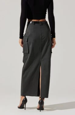 High Rise Cargo Maxi Skirt -Dresses Sales Store AS9163 CHARCOAL 6 42ca2520 cdd5 4e0d ab02 fa3d176bef8a