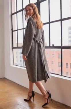 Rhodes Herringbone Tie Waist Coat -Dresses Sales Store ASTR FALL23 ASSETS 2141