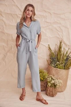 Miri Front Tie Jumpsuit -Dresses Sales Store ASTR RESORT20 LB 14843