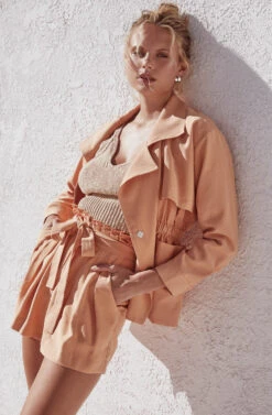 Pacific Pleated Tie Waist Shorts -Dresses Sales Store ASTR SPR21 PT2 8097