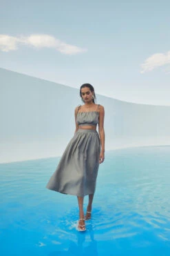 Terra Bella High Waist Midi Skirt -Dresses Sales Store ASTR SPR22 PT1 2172