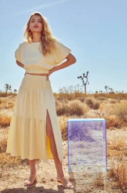 Perfect Oasis Tiered Midi Skirt -Dresses Sales Store ASTR SUM21 PT1 0642 edited