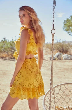 Elora Eyelet Ruffle Mini Dress -Dresses Sales Store ASTR SUM21 PT1 0943 edited