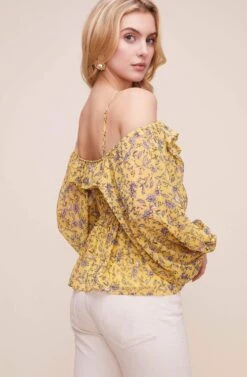 Ruffle Off Shoulder Smocked Floral Top -Dresses Sales Store AT16005 YELLOW FLORAL 7 945x f467ad41 ebee 48ce bca4 b27221687df2