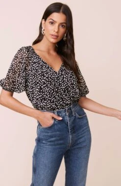 Double V Surplice Bodysuit