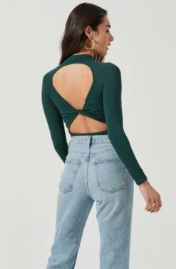 Prue Long Sleeve Back Twist Bodysuit -Dresses Sales Store AT16474 DARKHUNTER 4