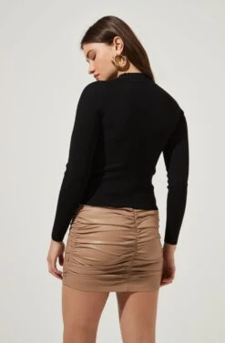 Cut Out Square-Neck Top -Dresses Sales Store AT16556 BLACK 4