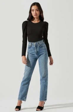 Multi Back Cutout Bodysuit -Dresses Sales Store AT17094 BLACK 1361