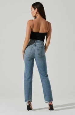 Cut Out Sweetheart Bodysuit -Dresses Sales Store AT17139 BLACK 0440