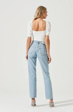 Half Sleeve Sweetheart Neck Bodysuit -Dresses Sales Store AT17177 WHITE 3 f36fe182 c6cb 4680 be72 774e3e59a60c