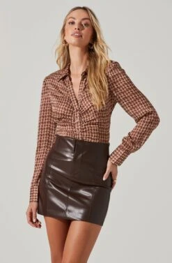 Ruched Button Up Top