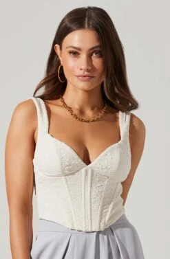 Corset Tank Top -Dresses Sales Store AT17548 CREAM 3
