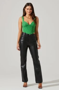 Corset Tank Top -Dresses Sales Store AT17548 GREEN 1