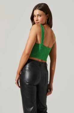 Corset Tank Top -Dresses Sales Store AT17548 GREEN 4