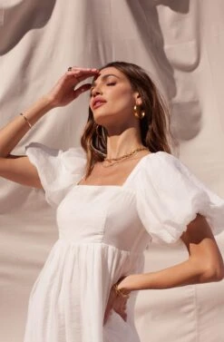 Bethel Puff Sleeve Dress -Dresses Sales Store KN9A0700