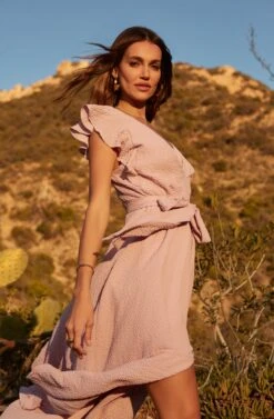 Euphoria Ruffle Sleeve Dress -Dresses Sales Store KN9A4079