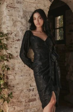 Terese Floral Burnout Tie Waist Midi Dress -Dresses Sales Store LOOK 13 1811